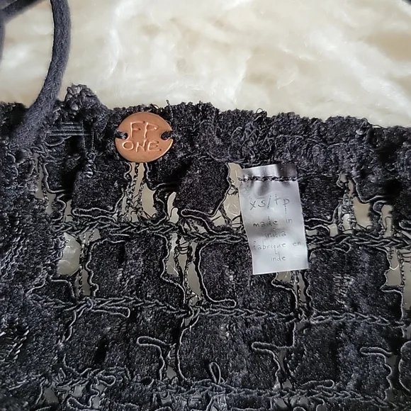 NEW! Free People Intimately Fp Celine Longline Lace Bralette Black - Picture 7 of 9